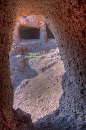 Cuatro puertas archealogical site at Gran Canaria, Canary islands, Spain.の写真素材