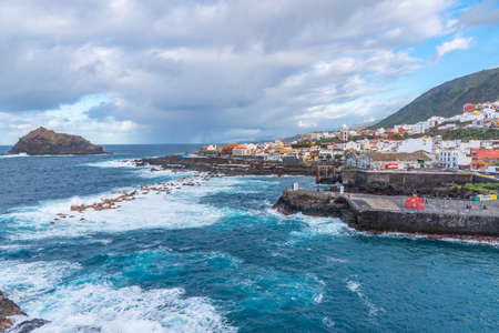 Aerial view of Garachico at Tenerife, Canary islands, Spain.のeditorial素材