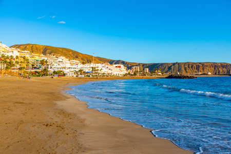 Playa de las Vistas at Tenerife, Canary islands, Spain.のeditorial素材