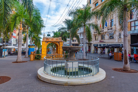 Santa Cruz, Spain, Janury 6, 2021: Plaza de la Candelaria in the old town at Santa Cruz, Tenerife, Canary islands, Spain.のeditorial素材