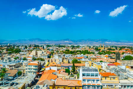 Aerial view of Lefkosia, Cyprusのeditorial素材