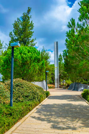 Monument to heroism at Yad Vashem memorial in Jerusalem, Israel