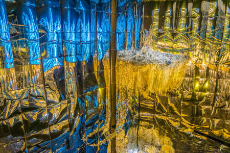 WATTENS, AUSTRIA, JULY 27, 2016: Interior of famous swarovski Kristallwelten museum exhibiting various pieces of art using swarovski elements in Wattens, Austria.のeditorial素材