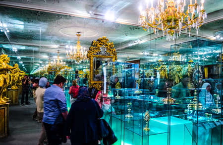 MELK, AUSTRIA, MAY 16, 2015: Interior of the melk abbey which serves as a museum of history.のeditorial素材