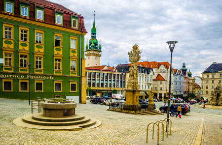 BRNO, CZECH REPUBLIC, MAY 26, 2015: View of Zelny trh square in czech city Brno, which is the biggest city in Moravia.のeditorial素材