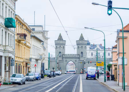 POTSDAM, GERMANY, MARCH 11, 2015: nauener gate in potsdam which used to be an entrance to the city.
