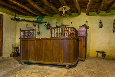 LOVECH, BULGARIA, MAY 2, 2016: Interior of house where was the bulgarian national hero Vasil Levski captured by turkish armyのeditorial素材