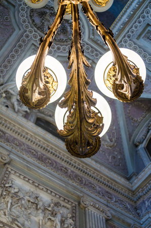 CASERTA, ITALY - JUNE 1: View over interior of Palazzo Reale in Caserta on June 1, 2014. It was the largest palace erected in Europe during the 18th century.のeditorial素材