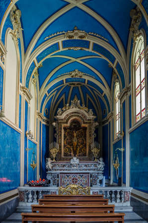 SORRENTO, ITALY, JUNE 30, 2014: View over interior of church of san francesco in italian sorrento.のeditorial素材