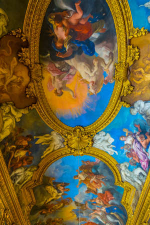 TORINO, ITALY, MARCH 12, 2016: view of a decorative ceiling of the palazzo reale in the italian city torino.のeditorial素材