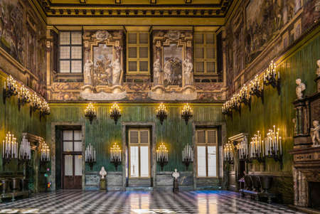 TORINO, ITALY, MARCH 12, 2016: view of a decorative chamber of the palazzo reale in the italian city...