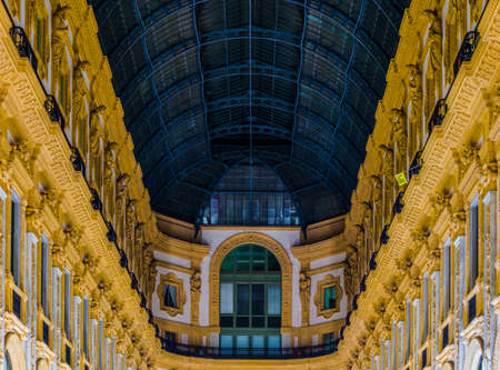 MILANO, ITALY, MARCH 13, 2016: view of one of the world's oldest shopping galleries - Vittorio Emanuele II gallery in Milanoのeditorial素材