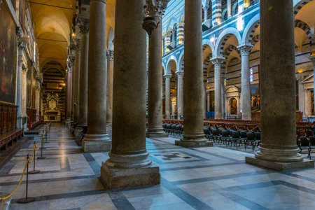 PISA, ITALY, MARCH 14, 2016: view of the interior of the cathedral of Pisa in Italyのeditorial素材