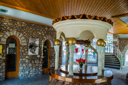 SKOPJE, MACEDONIA, FEBRUARY 16, 2015: Mother Teresa Memorial House, The Mother Teresa Memorial House is dedicated to the humanitarian and Nobel Peace Prize laureate Mother Teresa in Skopjeのeditorial素材