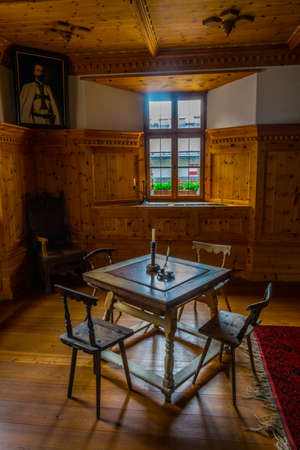 WERFEN, AUSTRIA, JULY 2, 2016: View of an interior of the Hohenwerfen castle in Austria.のeditorial素材