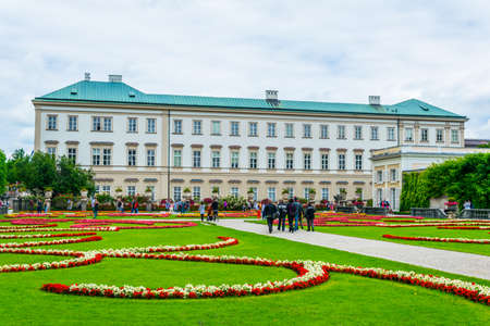 SALZBURG, AUSTRIA, JULY 3, 2016: Mirabell palace and garden in the summer Salzburg, Austriaのeditorial素材