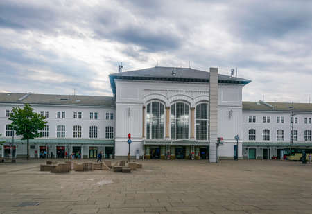 SALZBURG, AUSTRIA, JULY 1, 2016: View of the main railway station in Salzburg, Austria.のeditorial素材