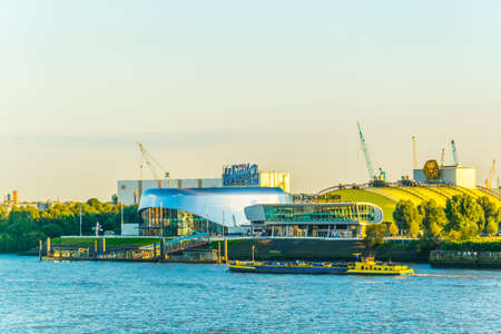 HAMBURG, GERMANY, AUGUST 29, 2016: View of the lion king musical building in Hamburg, Germany.のeditorial素材