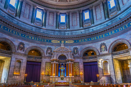 COPENHAGEN, DENMARK, AUGUST 21, 2016: Interior of the Frederik's Church known as The Marble Church in Copenhagen, Denmark "のeditorial素材