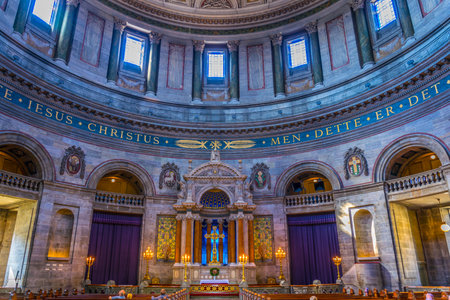 COPENHAGEN, DENMARK, AUGUST 21, 2016: Interior of the Frederik's Church known as The Marble Church in Copenhagen, Denmark "のeditorial素材