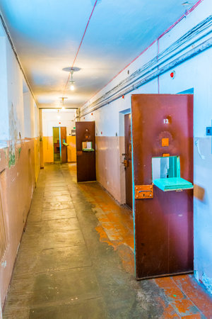 VILNIUS, LITHUANIA, AUGUST 14, 2016: The former KGB prison now the museum of Genocide Victims in the city of Vilnius capital of Lithuaniaのeditorial素材