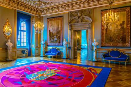 COPENHAGEN, DENMARK, AUGUST 20, 2016: View of the interior of the Christiansborg Slot Palace in Copenhagen, Denmarkのeditorial素材
