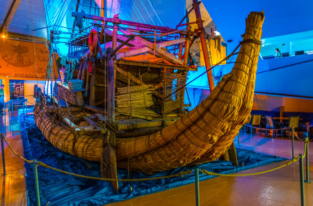 OSLO, NORWAY, AUGUST 24, 2016: Interior of the Kon Tiki museum in Oslo, Norwayのeditorial素材