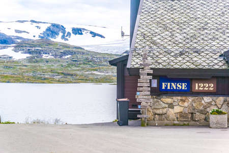 BERGEN, NORWAY, AUGUST 23, 2016: View of the finse railway station in norway.のeditorial素材