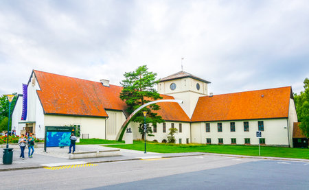 OSLO, NORWAY, AUGUST 24, 2016: View of the Viking ship museum in Oslo, Norwayのeditorial素材