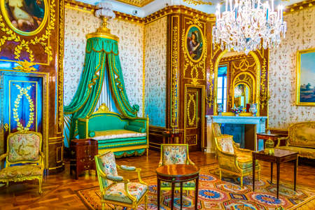 WARSAW, POLAND, AUGUST 12, 2016: view of a hall of the royal palace in Warsaw, Poland.のeditorial素材