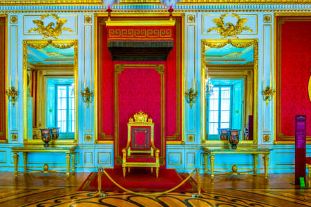 WARSAW, POLAND, AUGUST 12, 2016: view of the throne hall of the royal palace in Warsaw, Poland.のeditorial素材