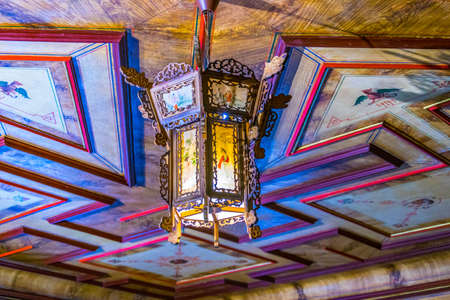 WARSAW, POLAND, AUGUST 13, 2016: view of a decorative ceiling of the wilanow palace in Warsaw, Poland.のeditorial素材