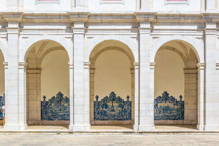 LISBON, PORTUGAL, SEPTEMBER 3, 2016: courtyard at the church of sao vicente de fora, Portugal.