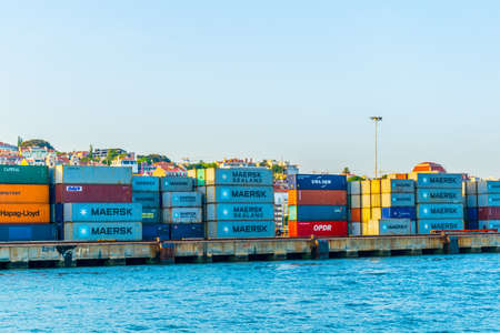 LISBON, PORTUGAL, SEPTEMBER 3, 2016: View of the port of Lisbon, Portugal.