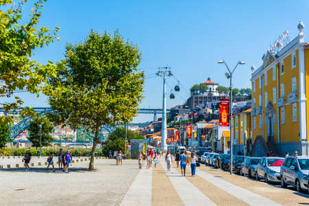 PORTO, PORTUGAL, SEPTEMBER 5, 2016: Waterfront of river Douro in Porto, Portugal.のeditorial素材