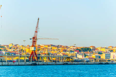 LISBON, PORTUGAL, SEPTEMBER 3, 2016: View of the port of Lisbon, Portugal.のeditorial素材