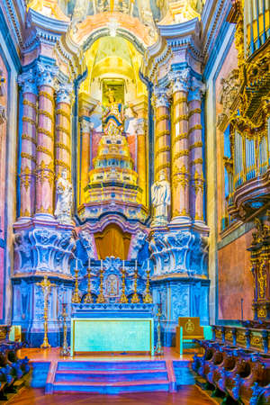 LISBON, PORTUGAL, SEPTEMBER 3, 2016: Interior of the igreja dos clerigos in Porto, Portugal.のeditorial素材