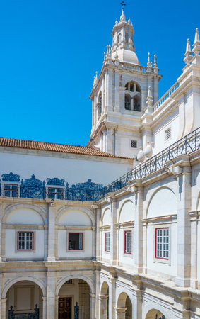 LISBON, PORTUGAL, SEPTEMBER 3, 2016: courtyard at the church of sao vicente de fora, Portugal.のeditorial素材