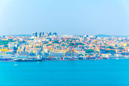 LISBON, PORTUGAL, SEPTEMBER 3, 2016: View of the port of Lisbon, Portugal.のeditorial素材
