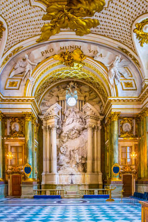 STOCKHOLM, SWEDEN, AUGUST 18, 2016: Interior of Slottskyrkan - the royal chapel in Stockholm, Swedenのeditorial素材