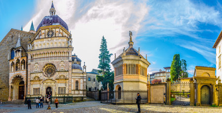 BERGAMO, ITALY, NOVEMBER 2, 2014: Basilica of Santa Maria Maggiore in Bergamo, Italyのeditorial素材
