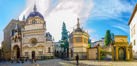 BERGAMO, ITALY, NOVEMBER 2, 2014: Basilica of Santa Maria Maggiore in Bergamo, Italyのeditorial素材