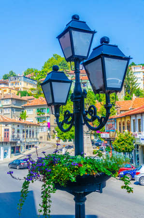 VELIKO TARNOVO, BULGARIA, AUGUST 10, 2014: People are strolling through streets of Veliko Tarnovo town in Bulgariaのeditorial素材