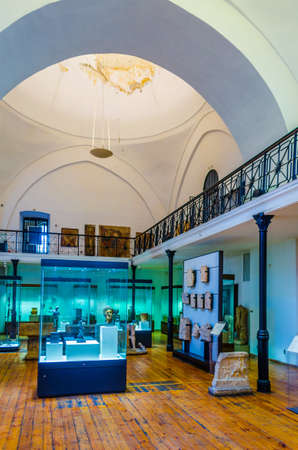 SOFIA, BULGARIA, SEPTEMBER 17, 2014: Interior of the archaeological museum in Sofiaのeditorial素材