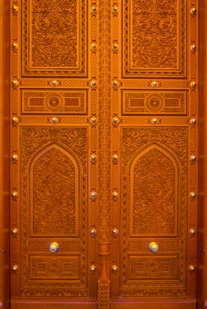 MUSCAT, OMAN, NOVEMBER 1, 2016: Ornament of the Sultan Qaboos Grand Mosque in Muscat, Omanのeditorial素材