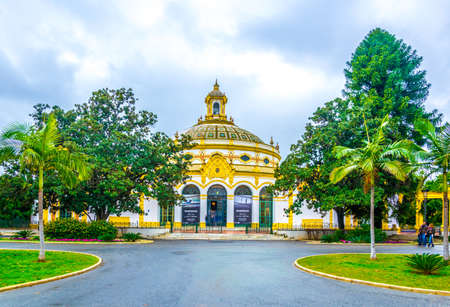 SEVILLE, SPAIN, JANUARY 7, 2016: View of the teatro lope de vega in the spanish city sevillaのeditorial素材