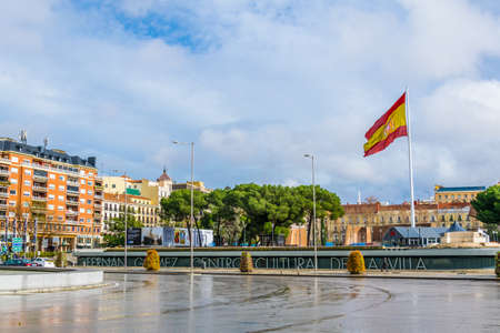 MADRID, SPAIN, JANUARY 10, 2016: view of the plaza de colon in the spanish capital madridのeditorial素材