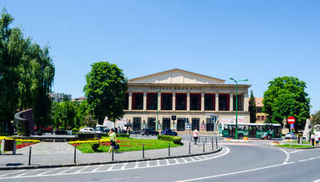 BRASOV, ROMANIA, JULY 9, 2015: view of the theater sica alexandrescu in romanian city Brasov.