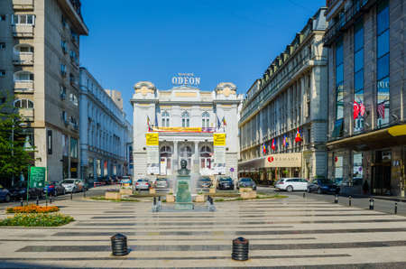 BUCHAREST, ROMANIA, JULY 11, 2015: The Odeon Theater is one of the best-known performing arts venues in Bucharest on Victory Avenue, and was built in 1911.のeditorial素材