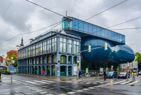 GRAZ, AUSTRIA - JULY 30, 2015: The Kunsthaus Graz aka Grazer Kunsthaus is an art museum designed by...